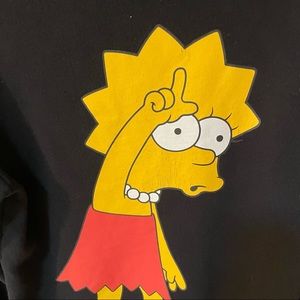 Hu0026M | Tops | Hm Simpsons Lisa Not Interested Looser Black Hoodie Sweatshirt  | Poshmark